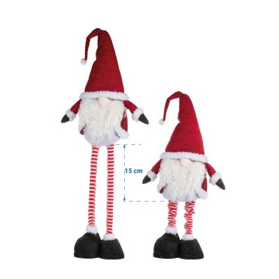 4. CHRISTMAS GNOME ON TELESCOPES 25x15x60-75CM