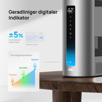 5. Dreo HM713S air humidifier 6 l Silver 280 W