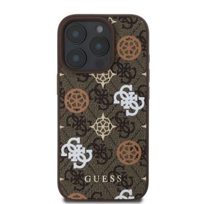 2. Guess Peony On 4G Background MagSafe case for iPhone 16 Pro - brown
