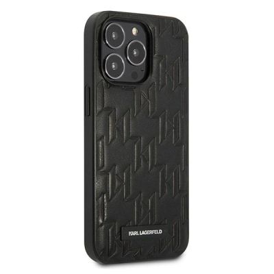4. Karl Lagerfeld KLHCP13LMNMP1K iPhone 13 Pro / 13 6.1 "hardcase black / black Monogram Plaque