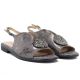 4. Women's flat sandals with pewter decoration S.Barski 61-6035