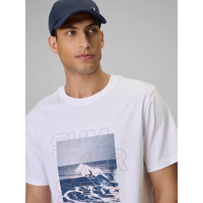 3. Men's regular printed T-shirt 4F 4FWSS26TTSHM2783-10S
