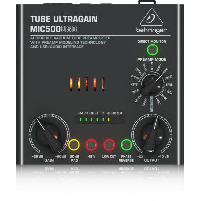 2. Behringer MIC500USB audio amplifier