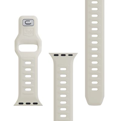 9. 3mk Silicone Watch Strap for Apple Watch 38/40/41 mm - white