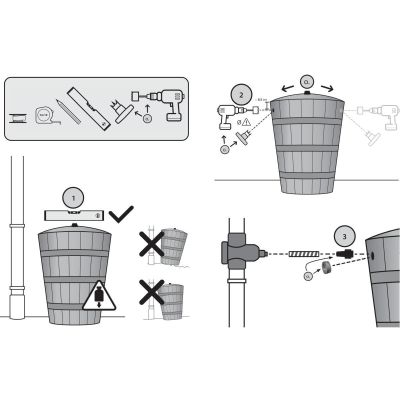 3. RAINWATER TANK RUSTICO 275L UMBRA WOOD BARREL