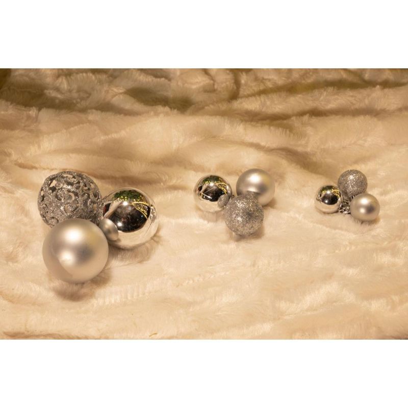 13. SET OF 100 SILVER BALLS