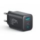 3. Joyroom JR-TO1 GaN 45 USB-C Lightning USB-A Wall Charger - Black