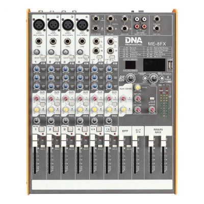 DNA ME-8FX Audio Mixer, 8 Channels, USB, Bluetooth