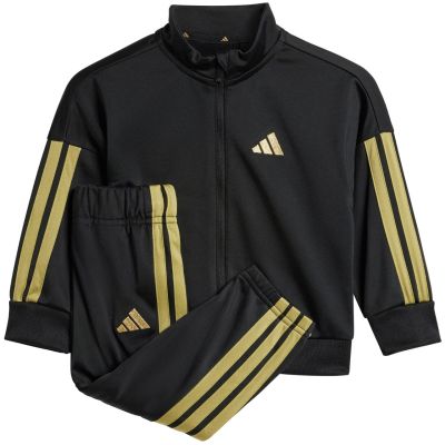 8. adidas Essentials Climacool Kids Tracksuit Black and Gold JC8857