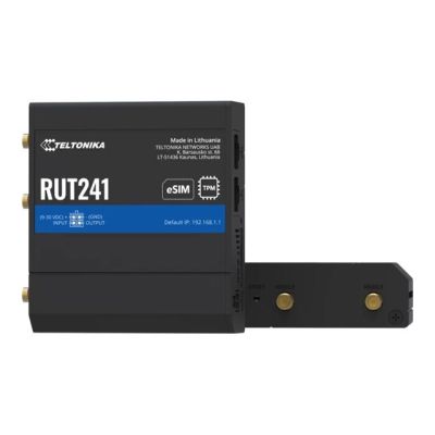 Teltonika RUT241 eSIM 4G LTE Cat 4 Industrial Router, 2x RJ45 100Mb/s