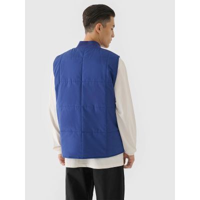 3. Men's down vest with stand-up collar 4F 4FRAW24TVESM171-31S