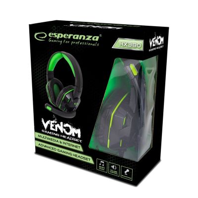 2. ESPERANZA HEADPHONES WITH MICROPHONE FOR GAMERS VENOM EGH380