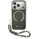 Guess IML Glitters Script Strap MagSafe Case for iPhone 17 Pro - Black