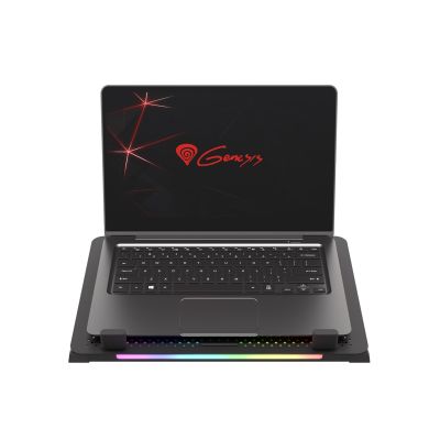 4. Genesis Oxid 450 RGB 15.6" laptop cooling pad with fan, backlight, 2 USB