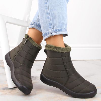 12. Flat insulated snow boots Potocki W WOL198A green