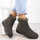 12. Potocki W WOL198A green insulated flat snow boots