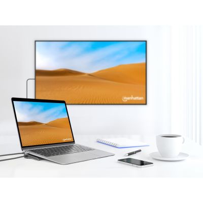 3. MANHATTAN 12-in-1 4K Docking Station 1xHDMI 2xDP 3xUSB-A