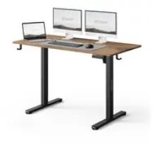 SENSE7 NOJO LIGHT Work desk black oak / electrically adjustable height / 120 x 60 cm / load capacity 70 kg