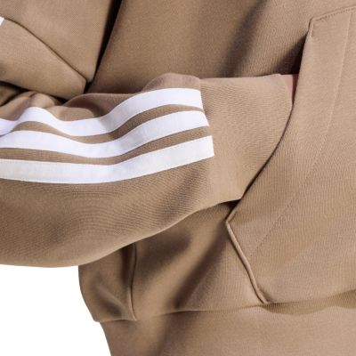 5. adidas Essentials 3-Stripes French Terry Quarter-Zip Women’s Sweatshirt Beige KF8315