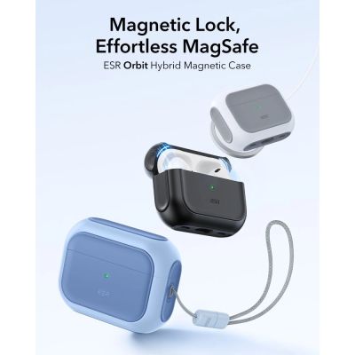 2. ESR Orbit Halolock MagSafe case for AirPods Pro - blue