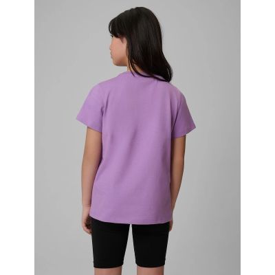 2. Regular plain girls' T-shirt 4F 4FJRSS26TTSHF3554-12S
