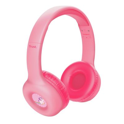 2. TRUST Nouna Wireless Kids pink headphones