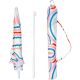 7. BEACH AND GARDEN UMBRELLA 160 CM BLUE AND PINK STRIP