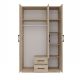3. ROMANA WARDROBE 120X205 SONOMA WITH MIRROR