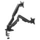 10. SAVIO DOUBLE DESK MOUNT FOR MONITORS 17"-32" 2X 2-9 KG ON SPRING UM-04