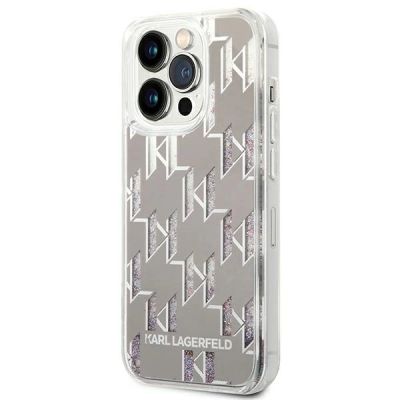 2. Karl Lagerfeld KLHCP14XLMNMS iPhone 14 Pro Max 6.7 "hardcase silver / silver Liquid Glitter Monogram