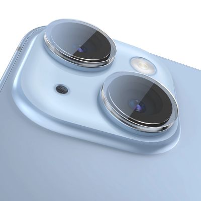 3. Baseus tempered glass for iPhone 14 / iPhone 14 Plus camera lenses transparent + cleaning kit