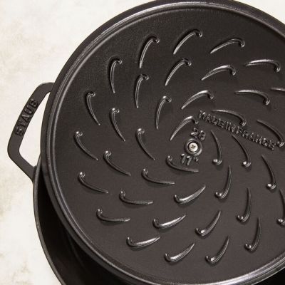 5. STAUB 40511-472-0 Deep Frying Pan with Lid - Black 28 cm