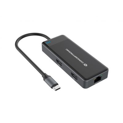 3. Conceptronic DONN14G Docking Station Wired USB 3.2 Gen 1 (3.1 Gen 1) Type-C Gray