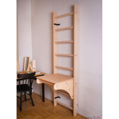 70. WOODEN PULL-UP LADDER WITH DESK BENCHK 112