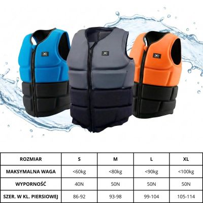 6. NEOPRENE SUP VEST XQMAX RS ORANGE/ BLACK