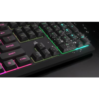 7. CORSAIR K55 CORE Juoda RGB LED Gaming Keyboard