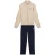 2. Champion Full Zip Suit Men's Tracksuit Beige and Navy Blue 222248 MS041