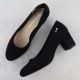 6. Black suede pumps with a block heel Sergio Leone PB178