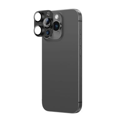 3. AmazingThing Aviation-Grade Alloy Tempered Glass Lens for iPhone 16 Pro / 16 Pro Max Camera Lens - Black