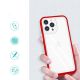 2. Clear 3in1 Case for iPhone 13 Pro Max Frame Cover Gel Red