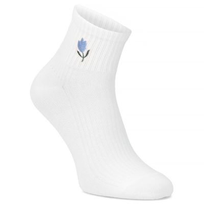6. Women's high bamboo cream socks Filippo SD-AN06