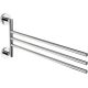 Triple movable towel rack - wall-mounted