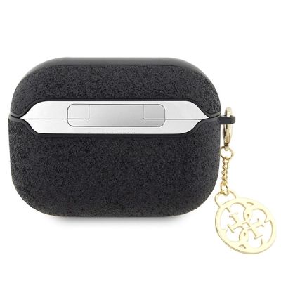 2. Guess GUAP2GLGSHK AirPods Pro 2 cover black/black Glitter Flake 4G Charm