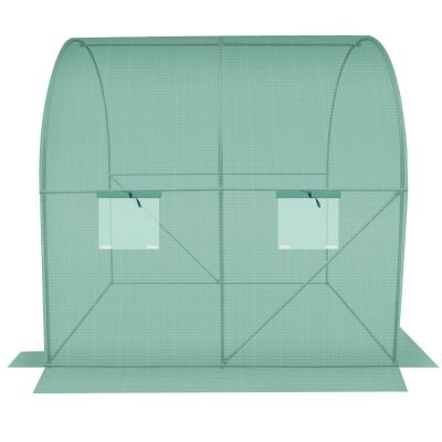 17. GREENHOUSE GARDEN TUNNEL 200x200x200CM PE GREEN STEEL STRUCTURE