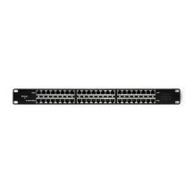 Qoltec Patch panel RACK| 48V | 24 ports | Passive PoE Injector | Black