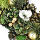 3. Decorative Wreath 34 cm, Green, with Pine Cones and Baubles – Mica Decorations