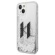 2. Karl Lagerfeld Liquid Glitter Big KL case for iPhone 14 - silver