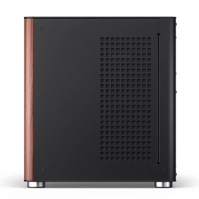 18. Jonsbo TK-0 PC Case, Mini-Tower, Mini-ITX, Tempered Glass, Wood - black