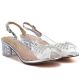 4. Silver Transparent Sandals with Decorative Heel D&A MR62-9106