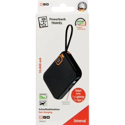 2. 2GO 797519 Power Bank 10000 mAh Black